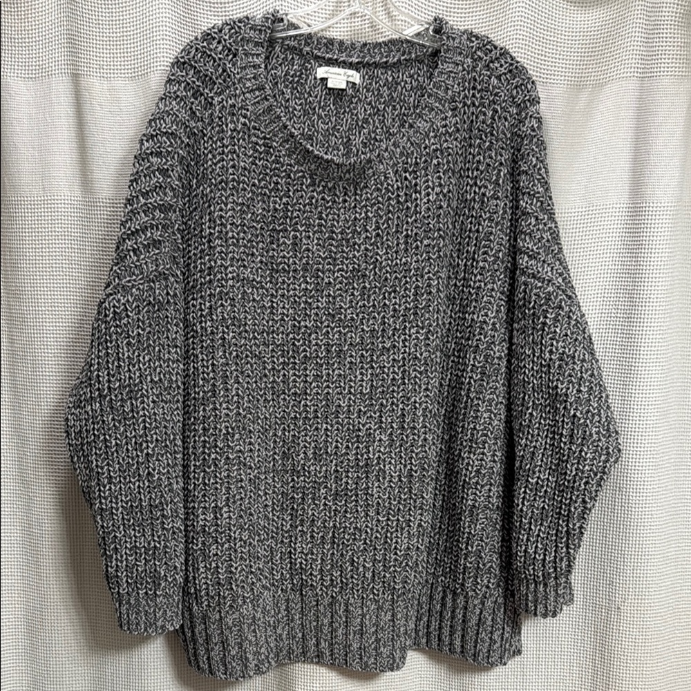 Cozy Gray Knit Sweater